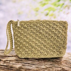 VTG Simply Style Purse Wristlet Zippered Closure 1990s Spring Summer Gold